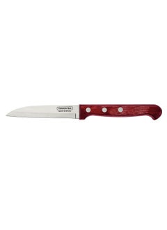 Buy Polywood 3 Inches Paring and Fruit Knife with Stainless Steel Blade and Red Dishwasher Safe Treated Handle in UAE