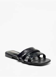 Buy Women's Monogram Detail Slip-On Flat Sandals in UAE