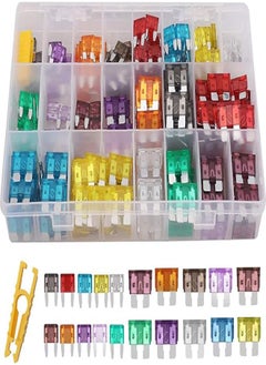 اشتري Car Blade Fuse, Standard Fuses, for Auto Fuses Replacement, Assorted Auto Truck Car Standard Blade Fuses, with Fuse Extractor, Car Blade Fuse, Standard Fuses， Blade Fuse Assortment Set في السعودية