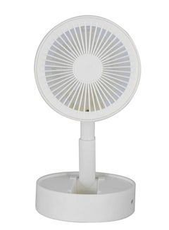 اشتري Handheld Rechargeable Mini Desk Fan Portable - White في الامارات