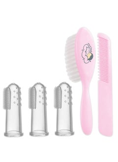 Buy Fingertip Toothbrush Silicone and Baby Comb Brush in Saudi Arabia