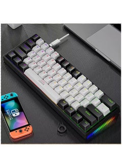 Buy 61-Key Gaming Wired Keyboard - Hot Swap - Mechanical Keyboard - Gaming Keyboard - Office Keyboard - RGB Lighting - Computer Keyboard in UAE