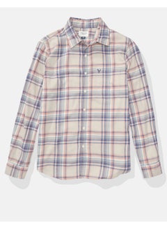 اشتري AE Slim Fit Plaid Button-Up Shirt في السعودية