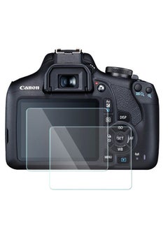 اشتري 2 حزمة واقي شاشة لكاميرا Canon EOS 2000D 1500D زجاج مقسّى بسمك 0.3 مم صلابة 9H مضاد للخدوش ومضاد للفقاعات في الامارات