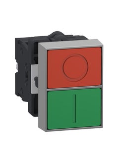 Buy Schneider Electric Double-Headed Push Button, Easy Harmony Xa2, Plastic, 22Mm, 1 Green Flush Marked I + 1 Red Flush Marked O, 1No + 1Nc in Egypt