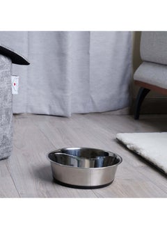 Buy Stainless Steel Pet Bowl 1900 Ml- Silver in UAE