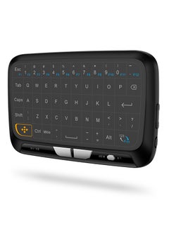 اشتري H18 2.4GHz Wireless Keyboard Full Touchpad Remote Control Keyboard Mouse Mode with Large Touch Pad Vibration Feedback for Smart TV Android TV Box PC Laptop في الامارات