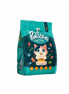 Buy Dry Cat Food - 5 kg Chicken Flavor, Natural Fiber, Taurine and Crunchy Texture in UAE