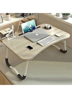 Buy Portable Multi-Purpose Foldable Laptop Table Lap Desk with 4 Port USB Charging Dock For Working Reading Watching Movies On Bed And Sofa in UAE