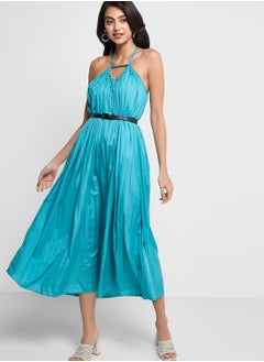 Buy Strappy Pleated Dress in Saudi Arabia