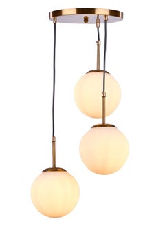 Buy Cilcular gold modern ceiling lamp with white opal glass 3G11GW in Egypt