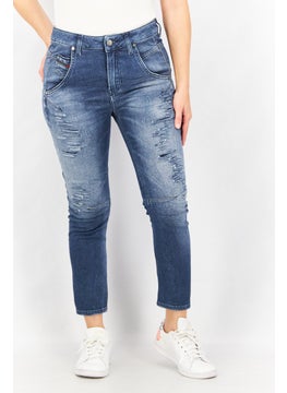 Buy Women Skinny Fit Wash Stretchable Denim, Blue Wash in UAE