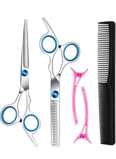 Buy Professional Barber Hair Cutting Scissors Thinning Shears Kit Stainless Steel Hairdressing in UAE