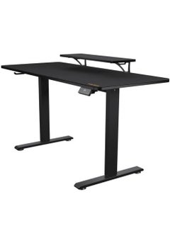 اشتري E-STAR 120 Gaming Desk, Full Desk Mouse Pad, Removable Monitor Stand, Shields for Transmission Shaft & Motor, Cable Tray for Easy Management, Headset Hook, Black | 3MSTA1WB.0001 في الامارات