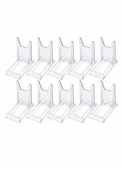 Buy Acrylic Bracket Stands, 10 Pcs Plastic Display Holders Picture Plate Holders Clear Mini Easels Stands to Display Pictures or for Home Office Supplies Festival Party Decoration in Saudi Arabia