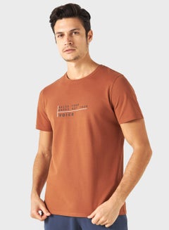 اشتري Slogan Print Crew Neck T-Shirt في السعودية