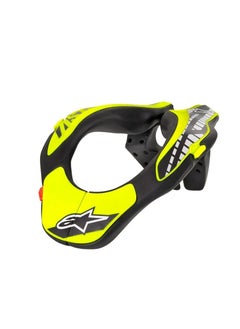 Buy Alpinestars Youth Neck Support - Black/Yellow Fluo in UAE