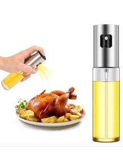 Buy "Olive Oil Spray Bottle for Pan - Refillable Glass Oil Sprayer and Dispenser for Cooking and Grilling, Perfect for Air Fryer, Salad, Baking, and Frying - Olive Oil and Canola Oil Sprayer, Leak-Proof, Kitchen Accessories for Salad and BBQ, Multi-Colored (Random Color)" in Egypt