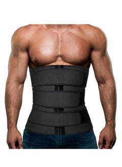 Buy Mens Workout Waist Trainer Neoprene Corset Sauna Sweat Trimmer Cincher Slimming Belly with Belts, 2XL in Saudi Arabia