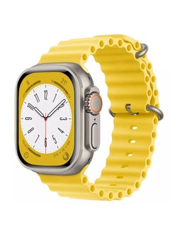 Buy Ocean Silicon Watch Band Strap for Apple Watch Ultra 49mm/45mm/44mm/42mm Ocean Yellow in UAE