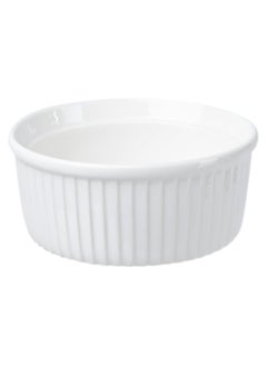 Buy Cuisine Art Ceramic Fine White Ramekin Dish 8cm (D7.8 x H4.2cm Bowl) - Perfect for Baking and Serving Souffles, Appetizers, Casseroles, Desserts, and More in UAE