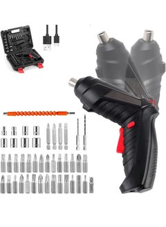 اشتري 47 in 1 Cordless Drill Screwdriver Bits Rechargeable Set,Built-in LED, 1300mAh (Black) في السعودية