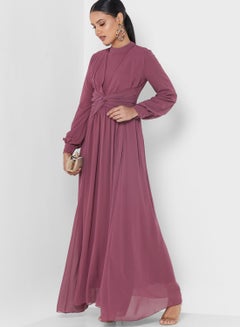Buy Pleated Waist Detail Dress in UAE