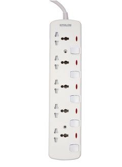 Buy Epsilon 5 Way Extension Socket- ES1106 in UAE