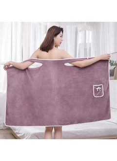 Buy 1pc Wearable Bath Towel Bowknot Coral Velvet Bath Skirt For Adults Water Absorption Quick Drying, Bath Towel No Hair Loss Bath Supplies in Saudi Arabia