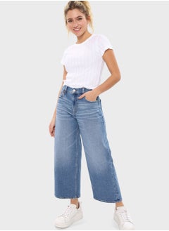 اشتري Wide Leg Crop Jeans في الامارات