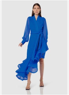 Buy High Neck Ruffle Dress in UAE