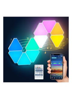 Buy 6 Pack Triangle Lights, Smart RGB Lights App & Remote Control in UAE