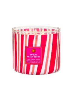 Buy Snowy Peach Berry 3-Wick Candle in UAE