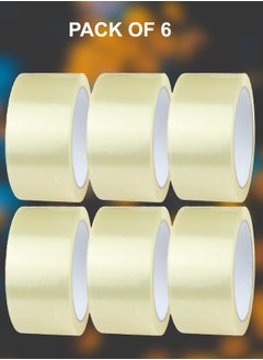 Buy Packing Tape Transparent Strong Adhesive 48mm 100 Yards 92 Meter Long Each Pack Of 6 in Saudi Arabia