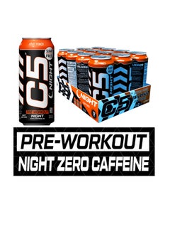 Buy C5 Night Fruit Punch Pre-Workout Caffeine Free(Full Box 12 cans) in UAE