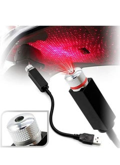 Buy Usb Roof Star Projector Lights With 3 Modes, Usb Portable Adjustable Flexible Interior Car Night Lamp Decor With Romantic Galaxy Atmosphere Fit Car, Ceiling, Bedroom, Party (Plug&Play, Red) in UAE