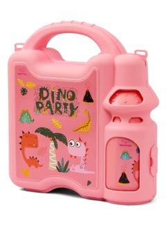 Buy Kids Lunch Box With Bottle - Pink in UAE