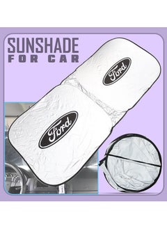 Buy F0RD Car Windshield Sunshade, Car Sun Shade UV Rays and Heat Protector Sun Visor Foldable Keep Your Vehicle Cool Blocks UV Rays in Saudi Arabia