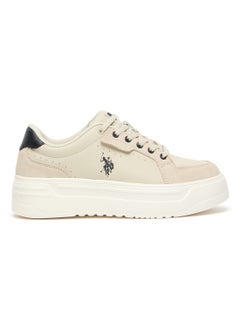 Buy Women's Platform Sneakers - Low-Top Casual Lace-Up Design with Comfort Cushioned Sole for Everyday Wear in UAE