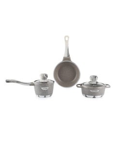 اشتري Non-stick Mini Set with Granite Coating for Kids - Grey في الامارات