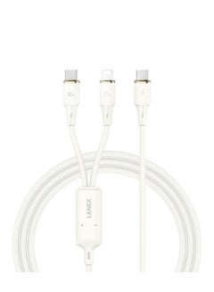 Buy 2 In1 PD65W Fast Charging Silicone Data Cable USB-C To Type-C+Lightning in Saudi Arabia