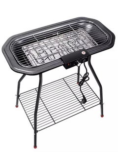 Buy Electric Barbecue with stand 2 in 1 Electric Charcoal Grill Stand 2200W Electric Temperature Regulating Grill Indoor & Outdoor Camping Smokeless BBQ Barbecue Grill in UAE