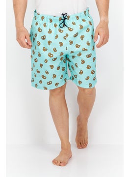 اشتري Men Allover Print Swimwear Shorts, Mint Green في الامارات