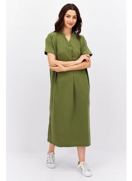 Buy Women Sports Fit Plain Outdoor Dress, Olive in UAE