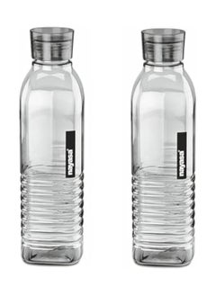 اشتري Dorino Plastic Fridge Water Bottle 1.0L Capacity Set of 2 Pcs Grey في الامارات