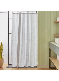 Buy Ella Polyester Shower Curtain with 12 Hooks 180 x 180 cm in Saudi Arabia