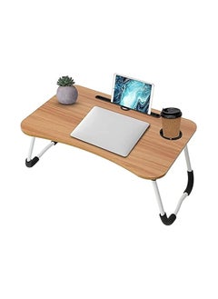 Buy Table Laptop Desk Bed Foldable Lazy Brown in Egypt