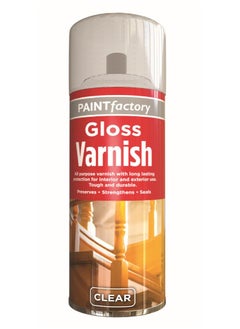 Buy Rapide Paint Factory Clear Gloss Varnish Spray Aerosol 250ml in UAE