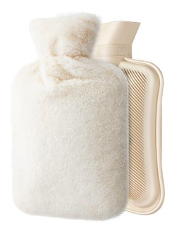 Buy Hot Water Bottle with Soft Fleece Cover 2L Hot Water Bag for Cold and Hot Therapy Pain Relief and Back and Neck and Period Cramps in Saudi Arabia