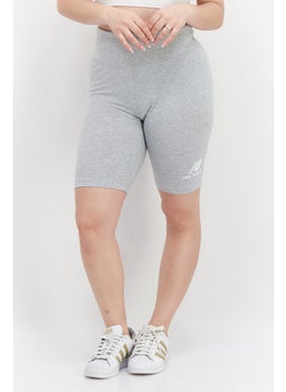 اشتري Women Sportswear Fit Biker Shorts, Grey/White في الامارات